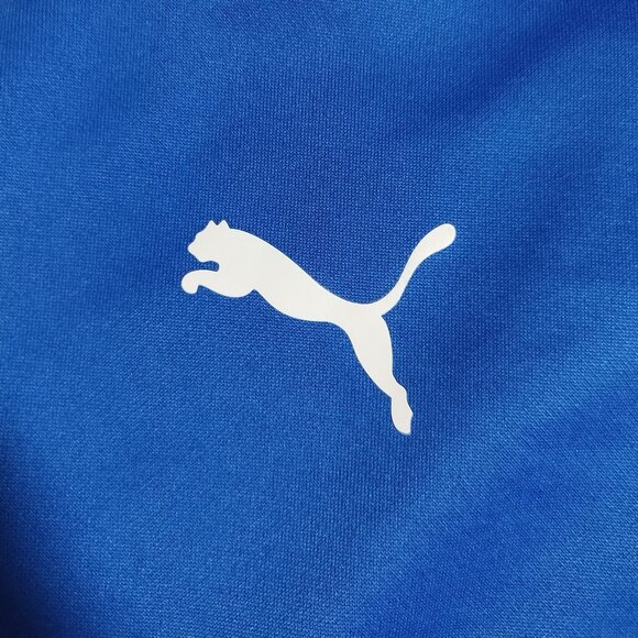 Puma Men Sweater Quarter-Zip - XXL - Blue & White - Picture 4 of 8
